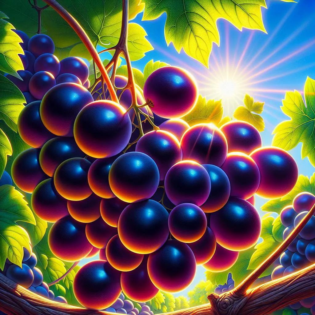 Jumbo Black Muscadine Grape, Syria