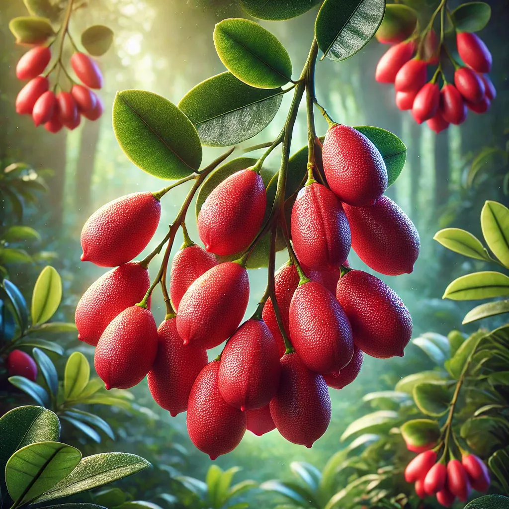 Ripe Red Finger Lime, Aland Islands
