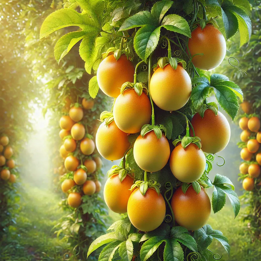 Golden-orange Round Ripe Passion Fruits, Tokelau