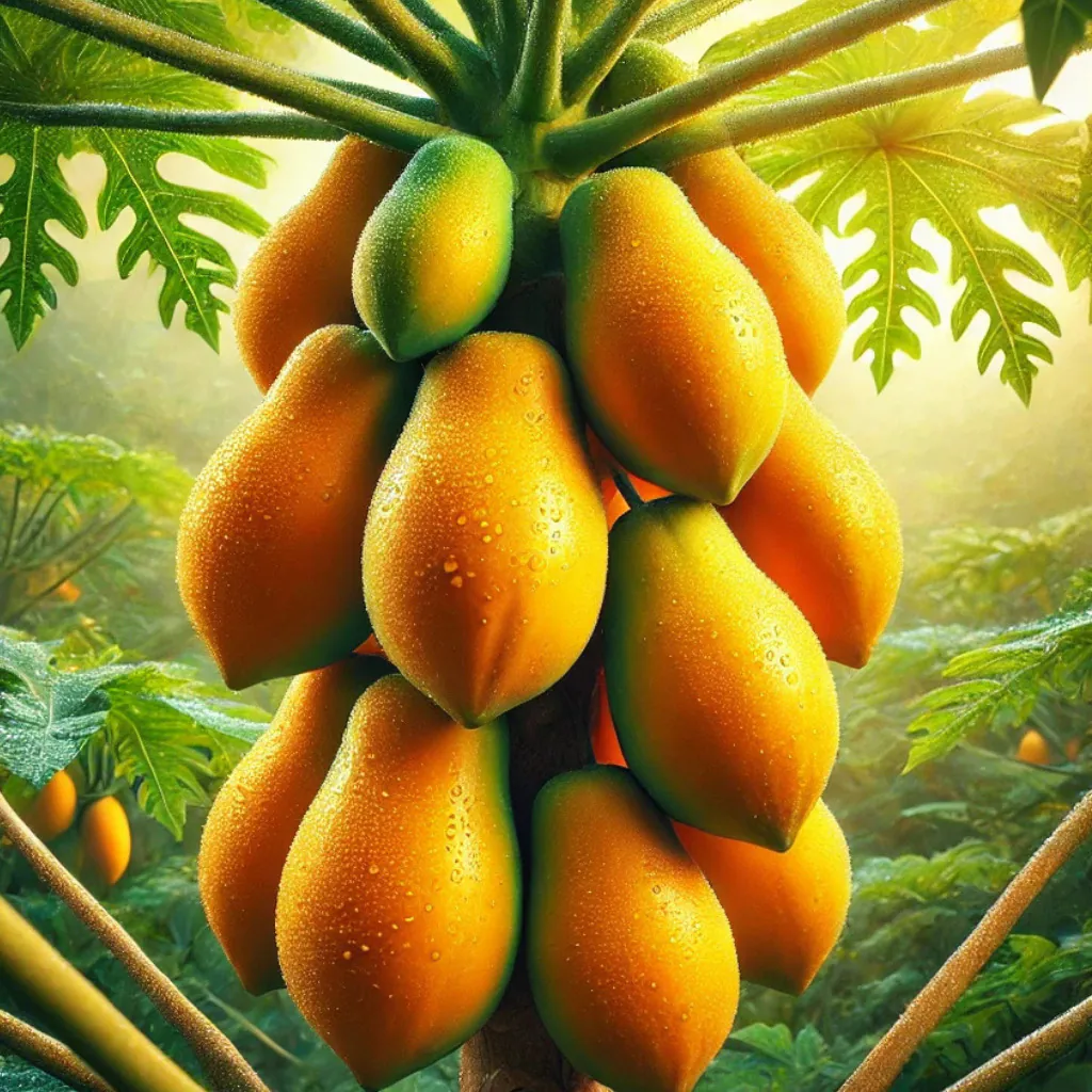Ripe Yellow-orange Papayas, Morocco
