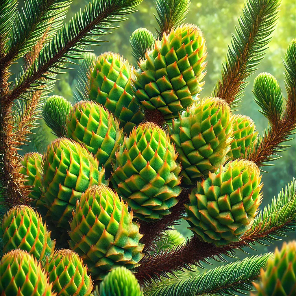 Araucaria Araucana Cones, Marshall