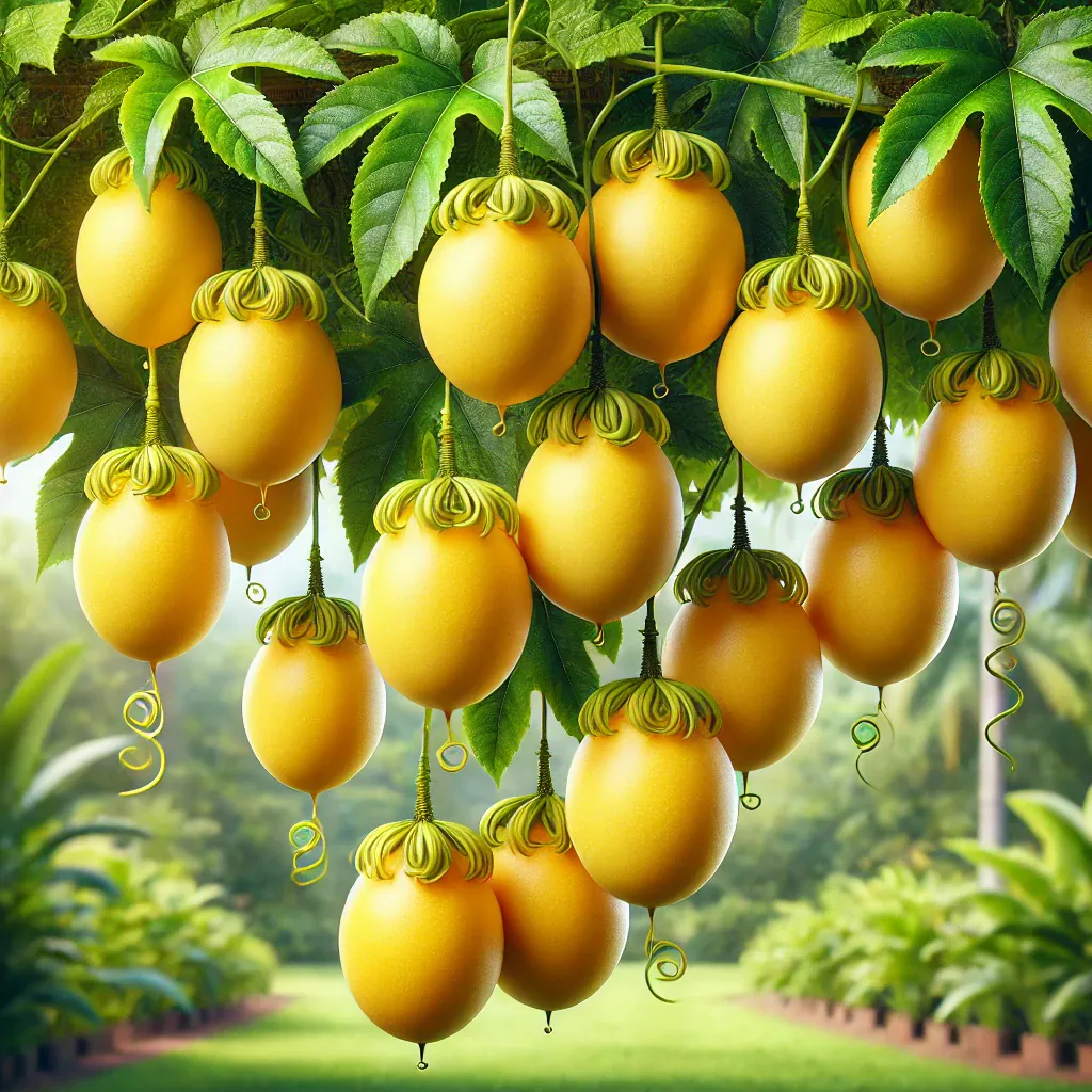 Yellow Oval-shaped Ripe Passion Fruit, Congo-Kinshasa