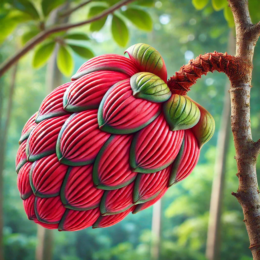 Crimson Gem Scaled Cone Fruit, Turkmenistan