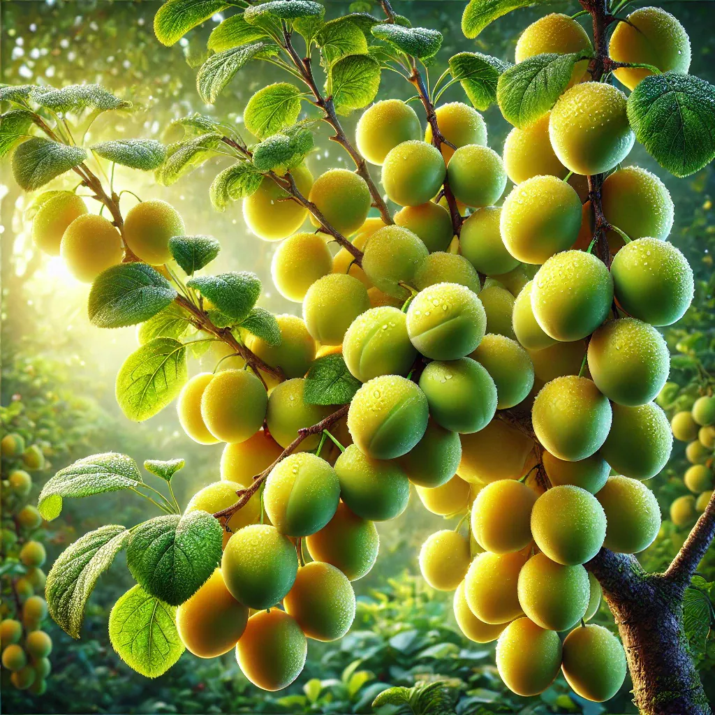 Ripe Yellow-green Plums, Qatar