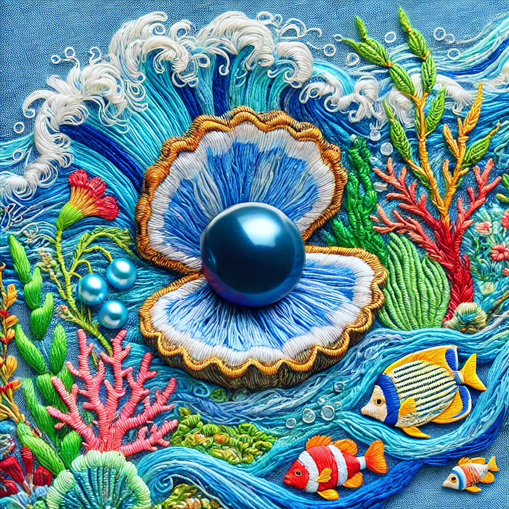 Blue Pearl in Oyster