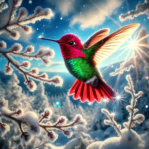 Crimson Topaz hummingbird