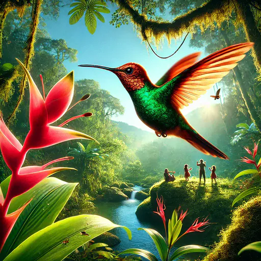 Coppery-headed Emerald hummingbird