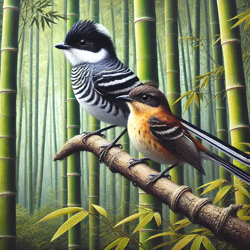 Bamboo antshrike, Couple