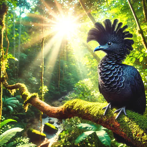 Amazonian umbrellabird, Female