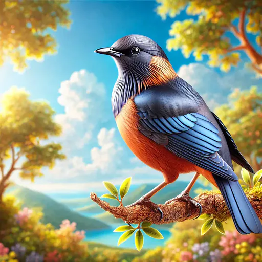 Chestnut-winged Starling