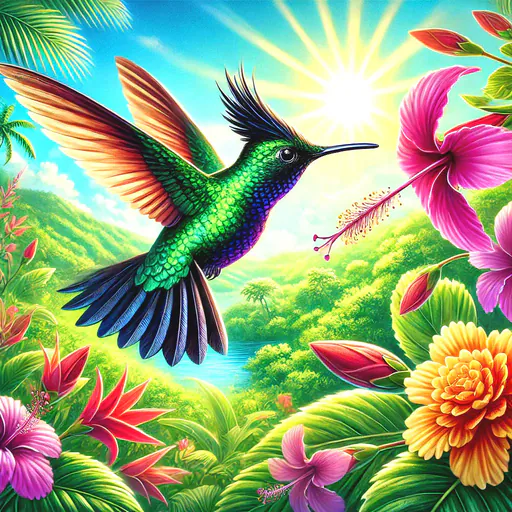 Antillean crested hummingbird