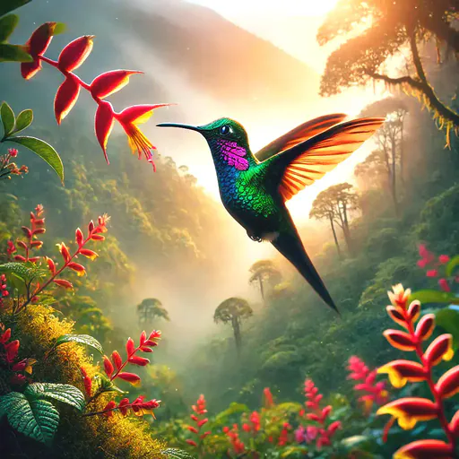 Amethyst-throated mountaingem