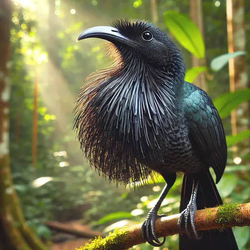 Amazonian umbrellabird, Male