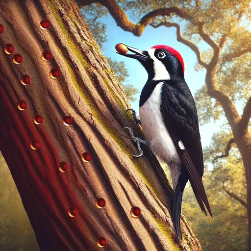 Acorn woodpecker, 2