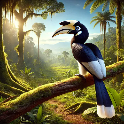 Congo Pied Hornbill