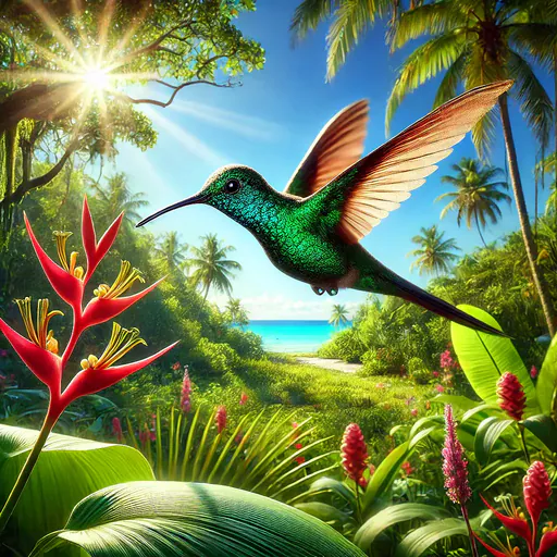 Cozumel Emerald hummingbird