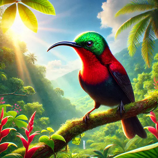 Crimson-backed Sunbird