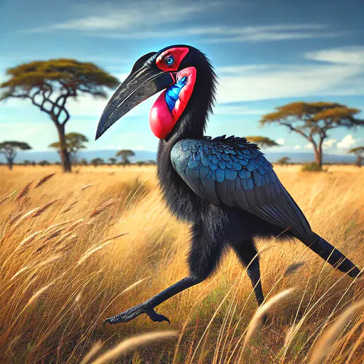 Abyssinian ground hornbill