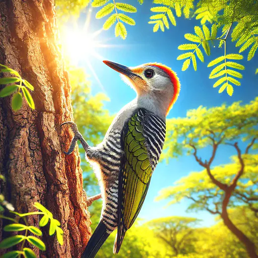 African grey woodpecker