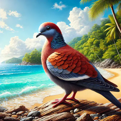 Chestnut-quilled Rock Pigeon
