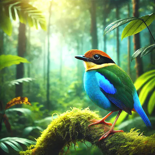 Azure-breasted pitta
