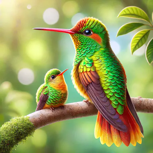 Green and Yellow Hummingbird