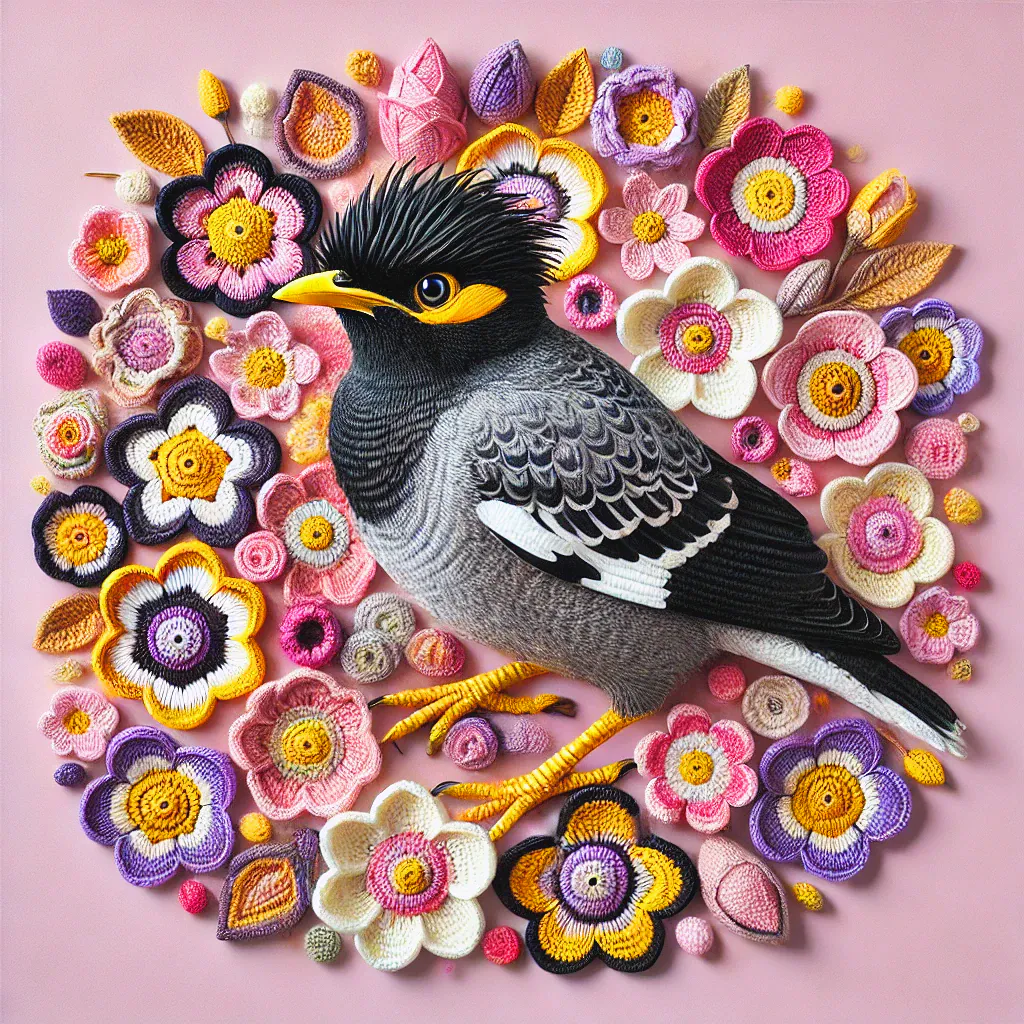 Helmeted Myna