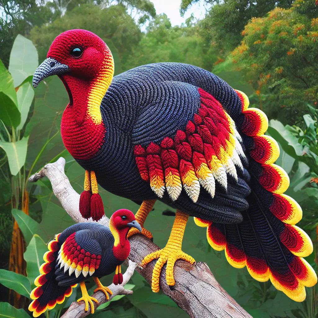 Red and Yellow-billed Brushturkey