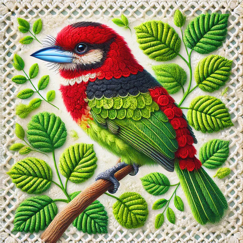 Scarlet-banded Barbet