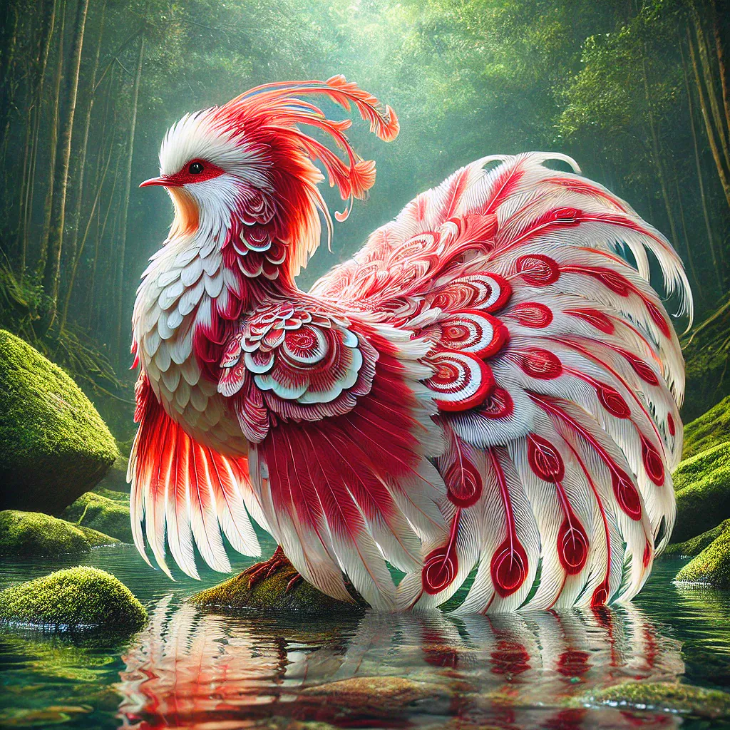 Red and White Koi Fish