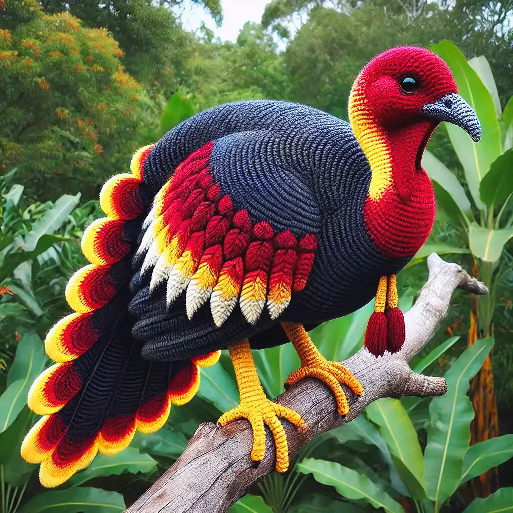 Red and Yellow-billed Brushturkey