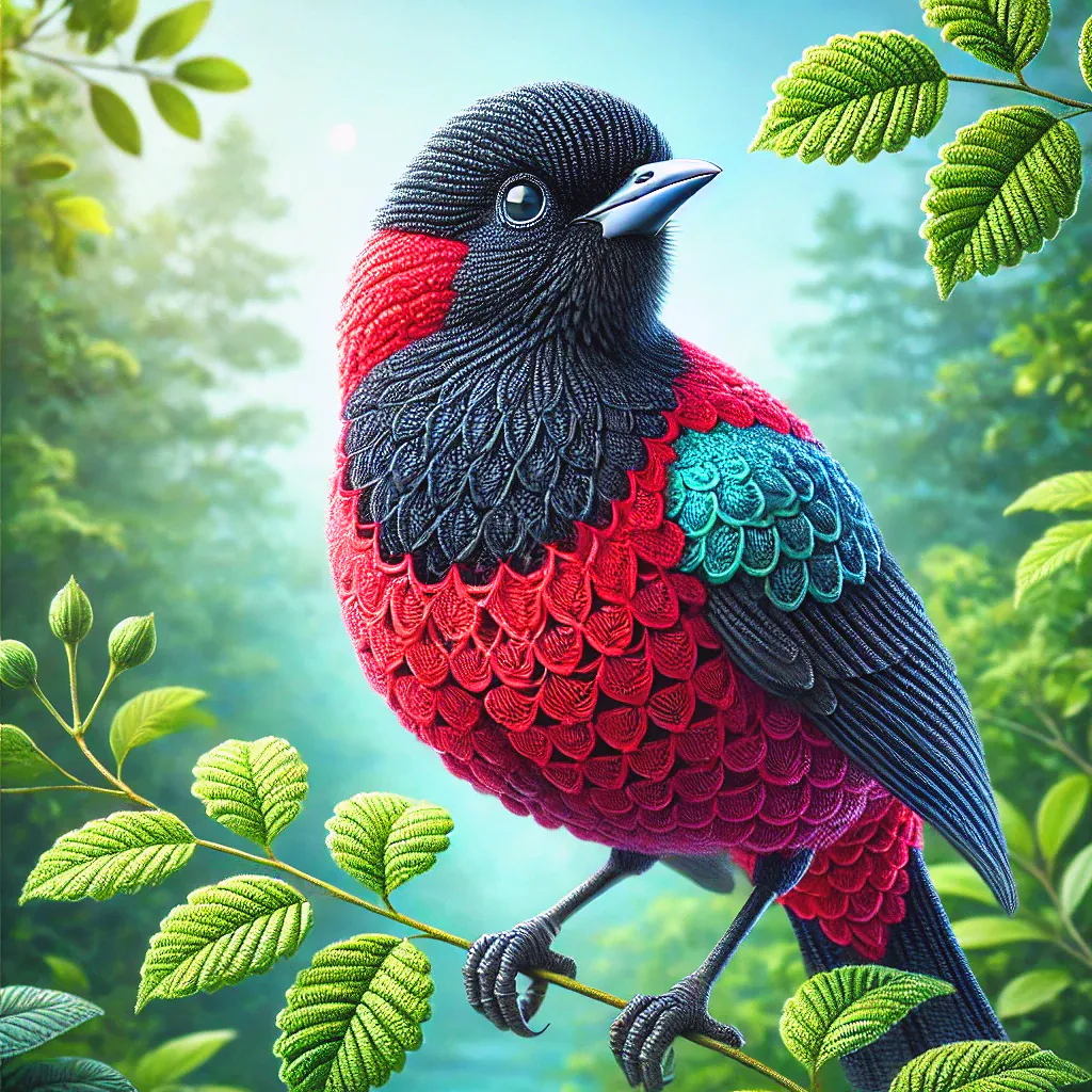 Black-necked Red Cotinga