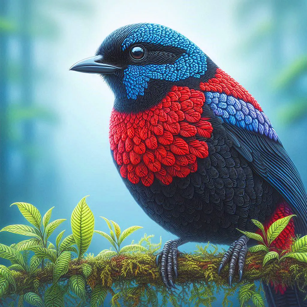 Black-necked Red Cotinga