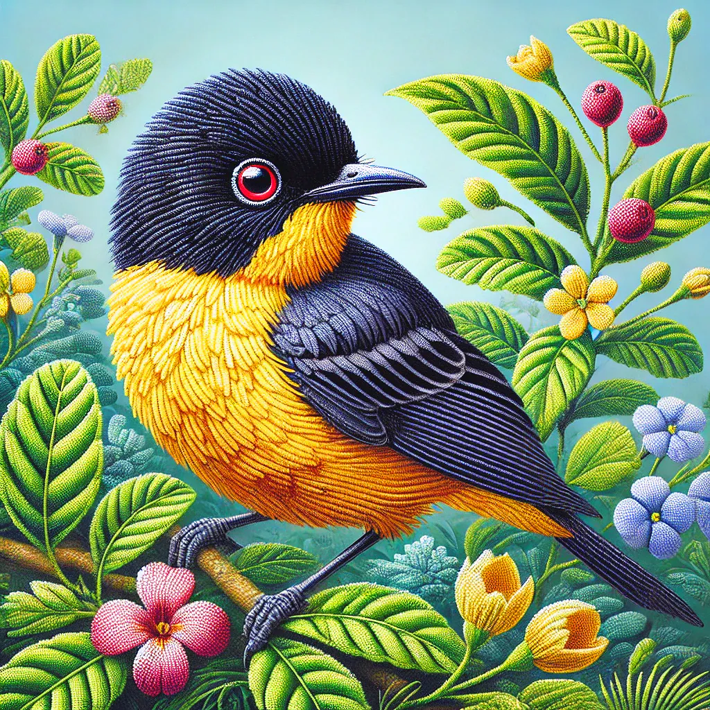 Yellow-bellied Wattle-eye