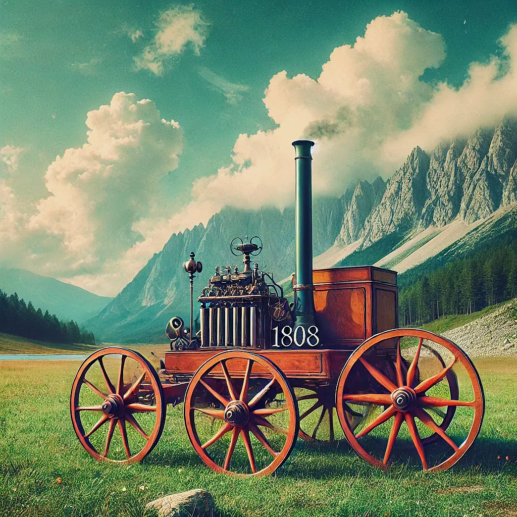 1808 François Isaac de Rivaz combustion-powered vehicle