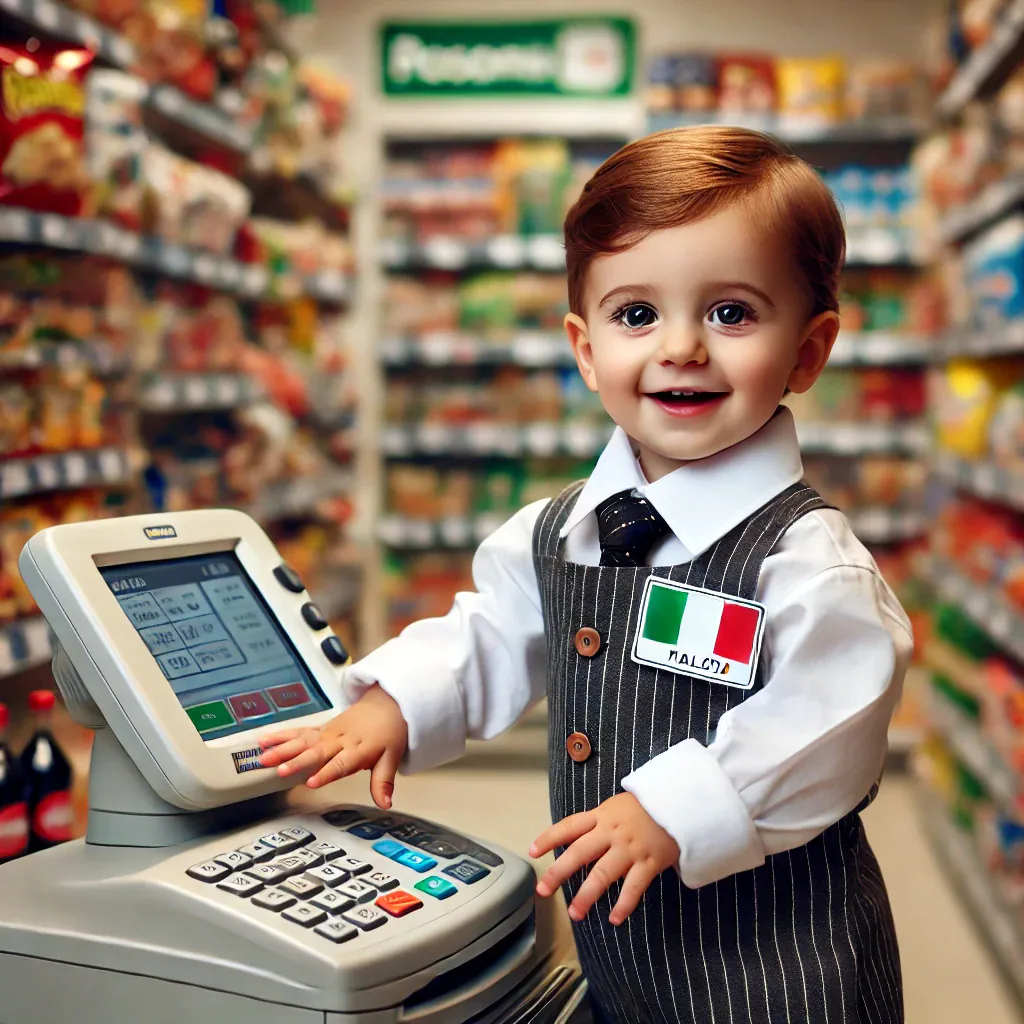Italy, Convenience Store Cashier