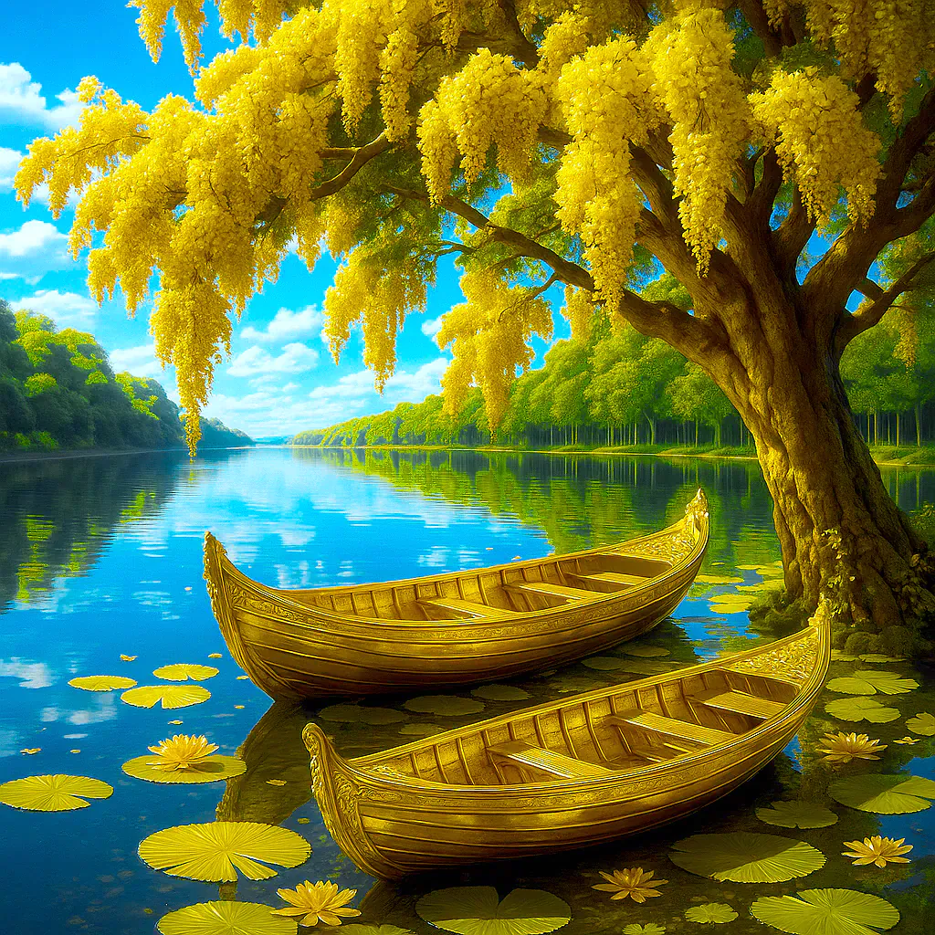 Sun-Drenched River Serenity