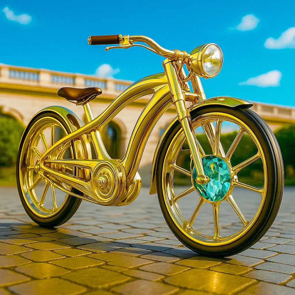 Golden Gem-Adorned Chopper