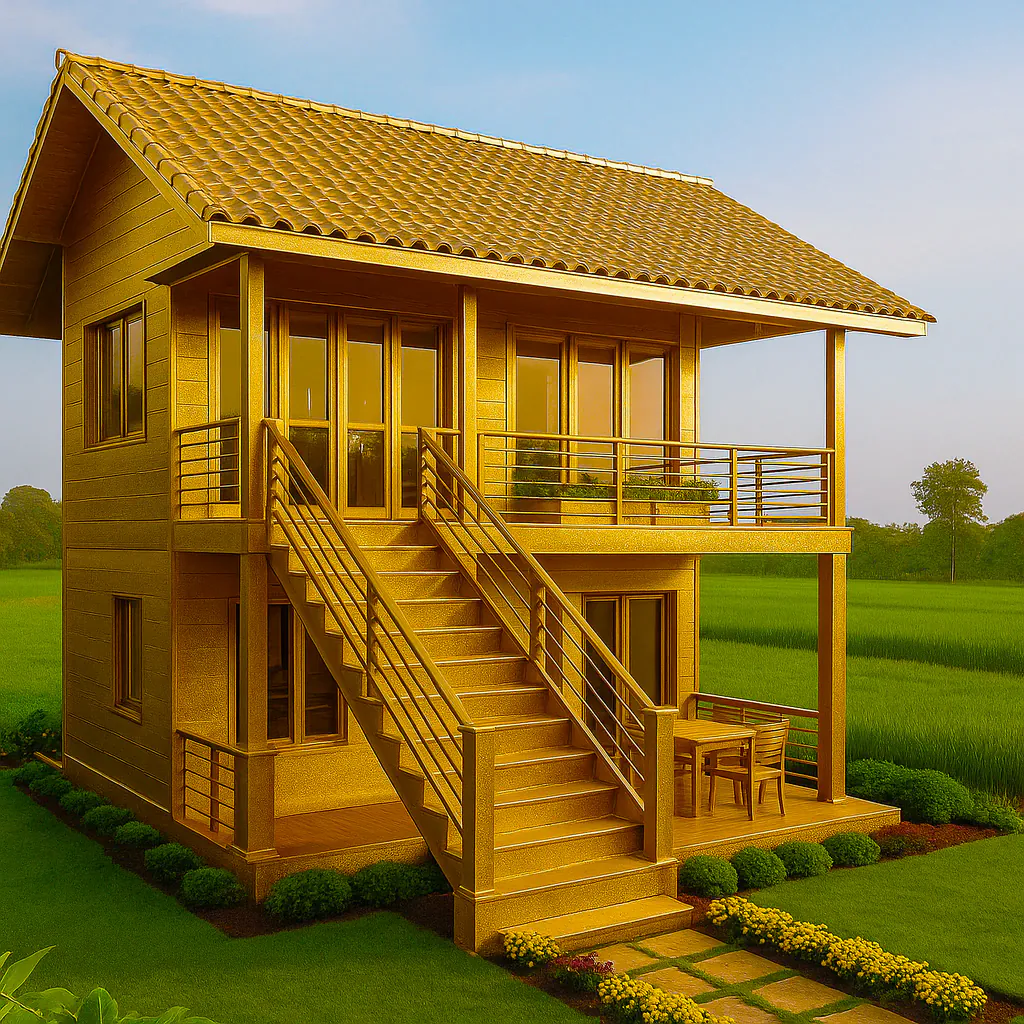 Golden Dream Cottage in Fantasy Fields