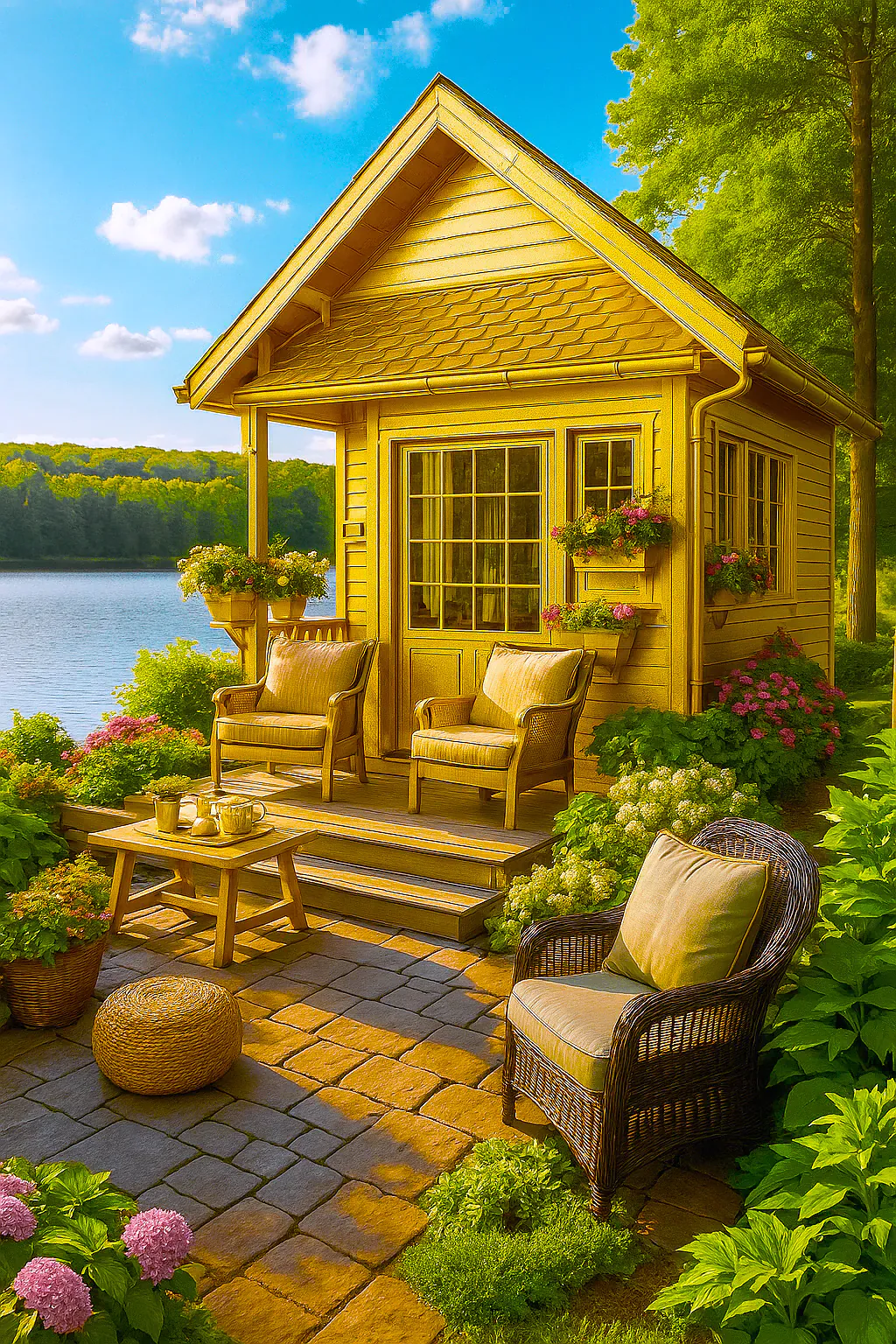 Sunlit Garden Cabana Retreat