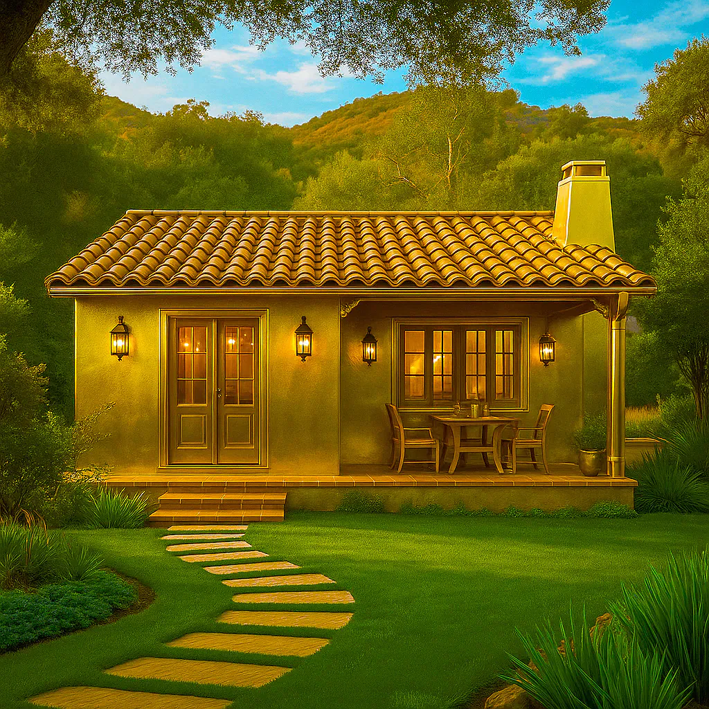 Golden Evening at Stone Cottage