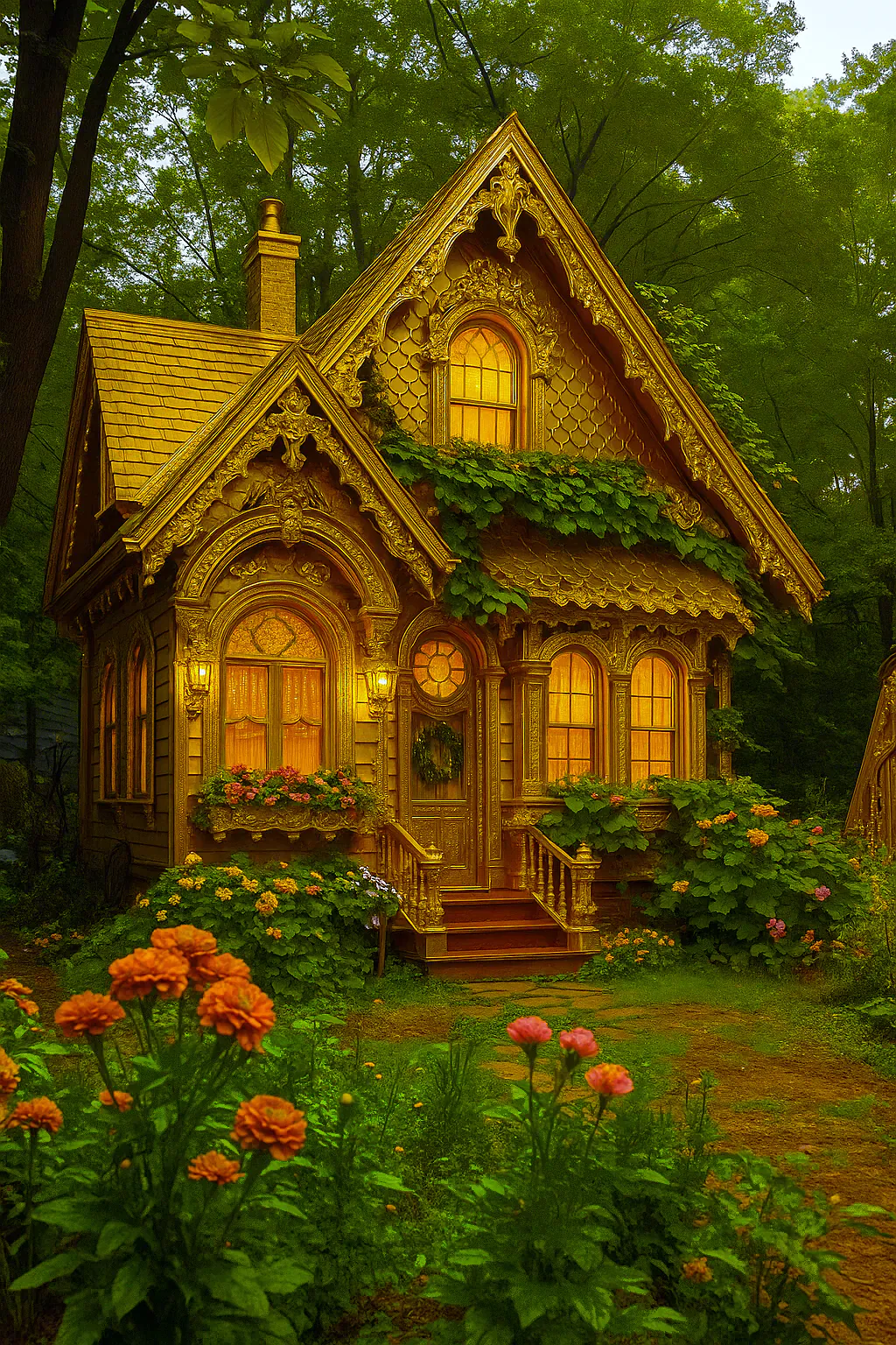 Amber Cottage in the Woods