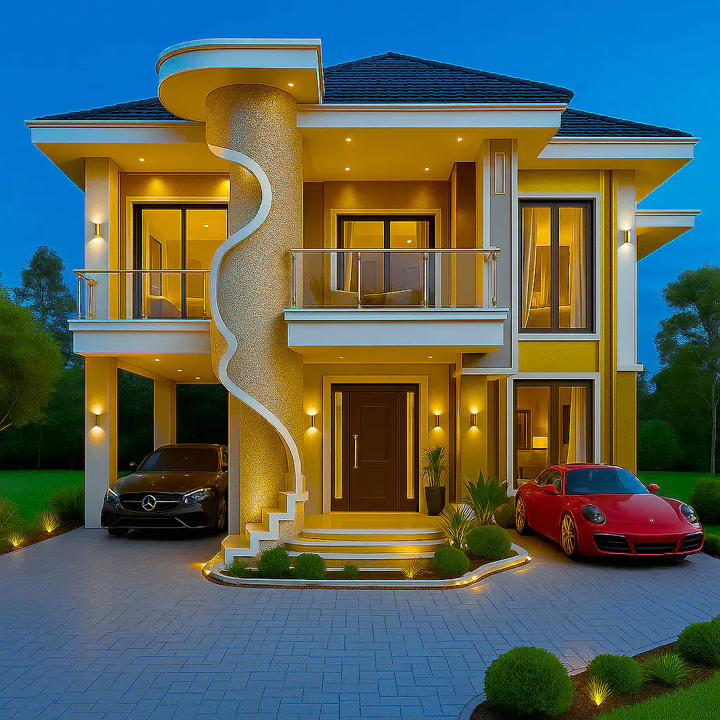 Golden Evening Mansion
