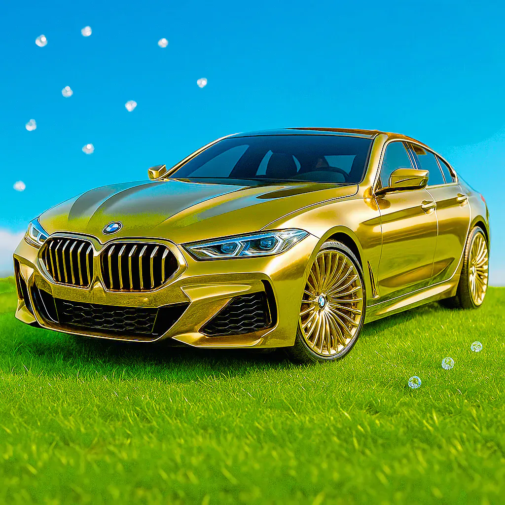 Golden BMW on Fantasy Meadow