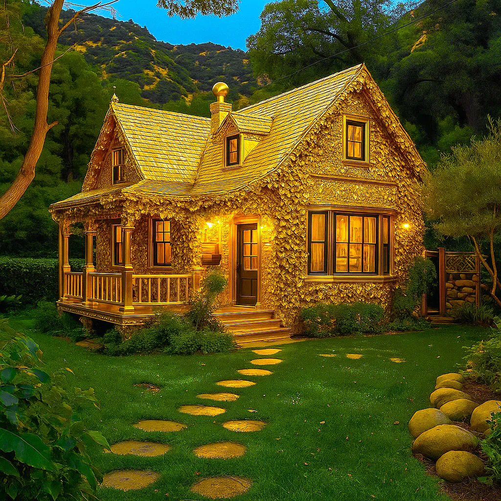 Golden Cottage in the Whispering Woods